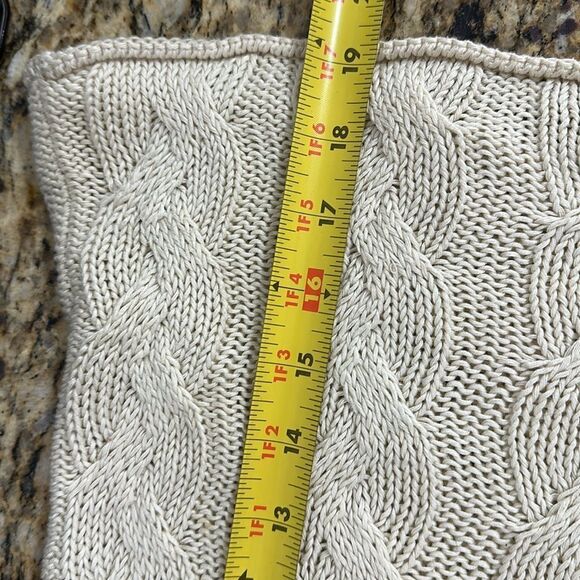 Weekend Max Mara Cream Tan Cable Knit Sleeveless Sweater Size S - Picture 6 of 7